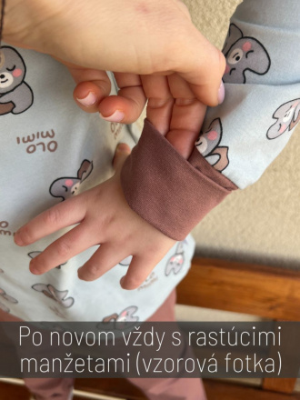 Detské pyžamko s rastúcimi manžetami LABUŤ - tunikový strih