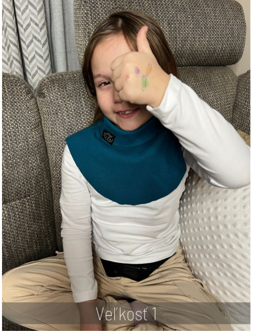 Rebro rolákový nákrčník - petrolej