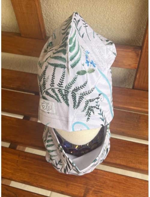 Šmolko čiapka + tunel (vzorovaný set) - jednovrstvový - PREMIUM