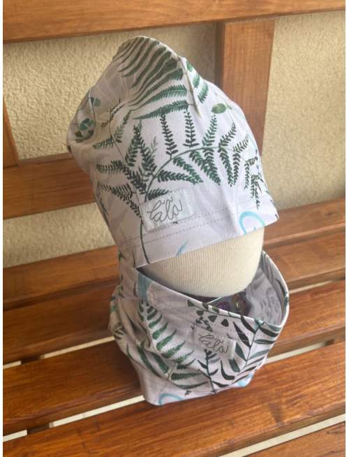 Šmolko čiapka + tunel (vzorovaný set) - jednovrstvový - PREMIUM