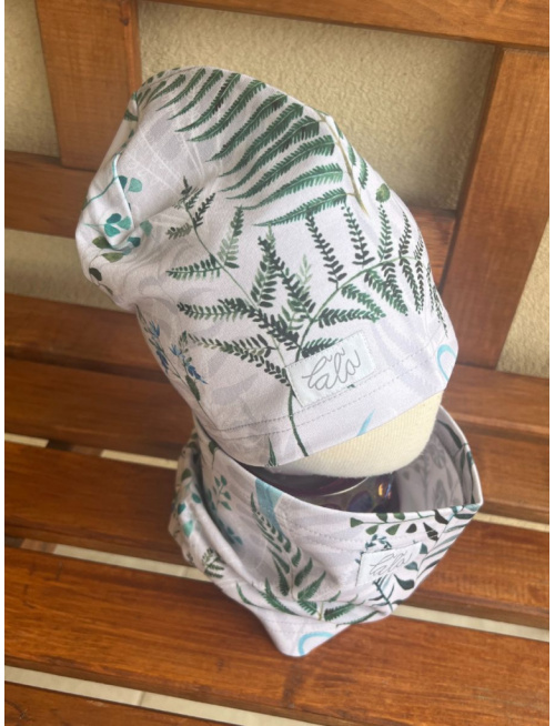 Šmolko čiapka + tunel (vzorovaný set) - jednovrstvový - PREMIUM