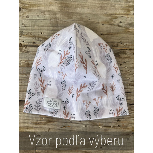 Šmolko čiapka - vzorovaná - dvojvrstvová - PREMIUM