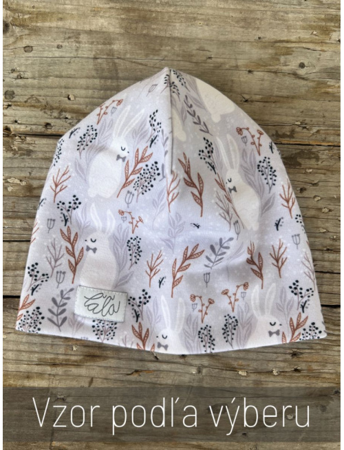 Šmolko čiapka - vzorovaná - dvojvrstvová - PREMIUM