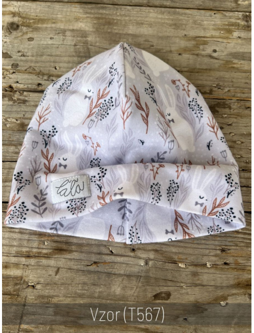 Šmolko čiapka - vzorovaná - dvojvrstvová - PREMIUM