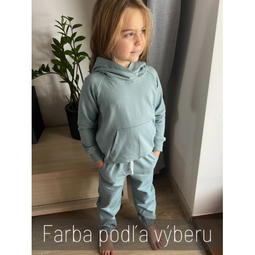 Tepláková SÚPRAVA - Mikina HOODIE + gate ELIT s gumou v dolnom kraji