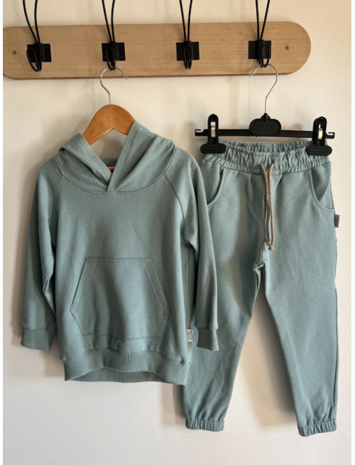 Tepláková SÚPRAVA - Mikina HOODIE + gate ELIT s gumou v dolnom kraji