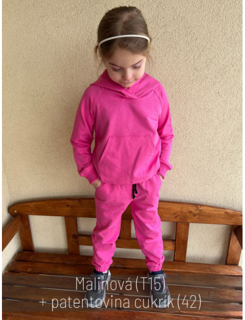 Tepláková SÚPRAVA - Mikina HOODIE + gate ELIT s gumou v dolnom kraji