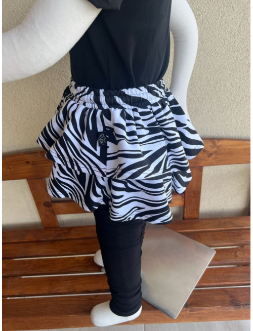 Teplákové legíny so sukňou - fabra + vzor