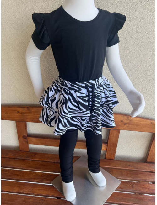 Teplákové legíny so sukňou - fabra + vzor