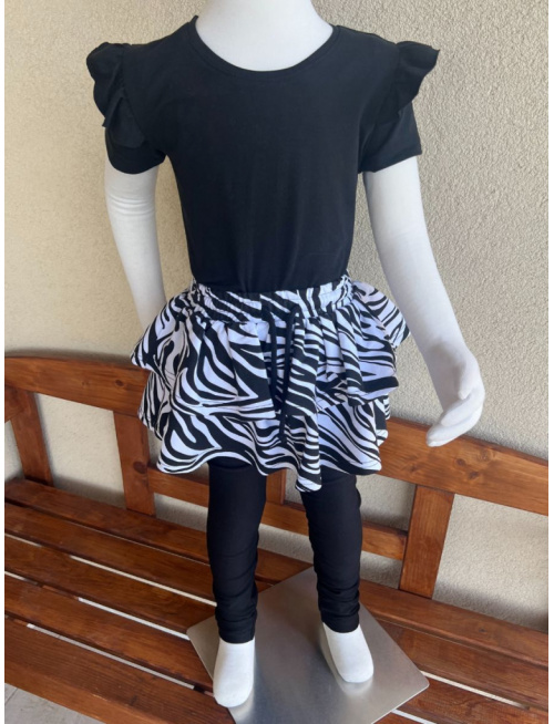 Teplákové legíny so sukňou - fabra + vzor