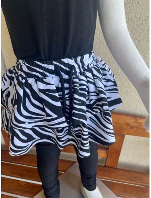 Teplákové legíny so sukňou - fabra + vzor