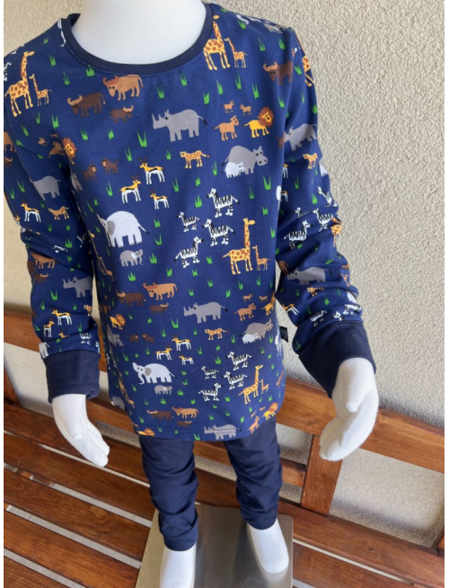 Detské pyžamko s rastúcimi manžetami AFRIKA - klasik strih