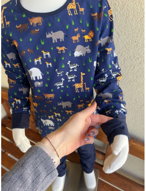 Detské pyžamko s rastúcimi manžetami AFRIKA - klasik strih