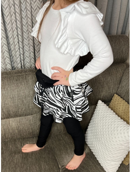 Teplákové legíny so sukňou - fabra + vzor