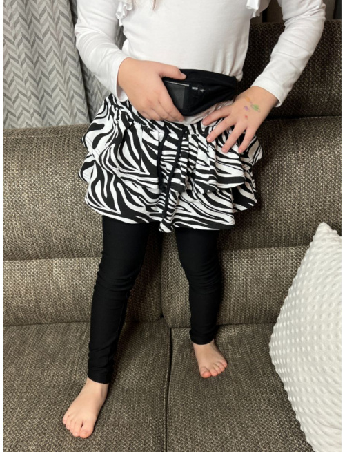 Teplákové legíny so sukňou - fabra + vzor