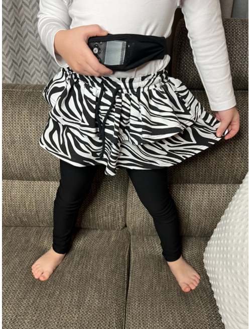 Teplákové legíny so sukňou - fabra + vzor