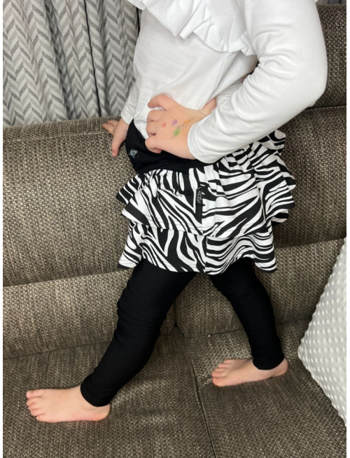 Teplákové legíny so sukňou - fabra + vzor