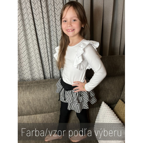 Teplákové legíny so sukňou - fabra + vzor
