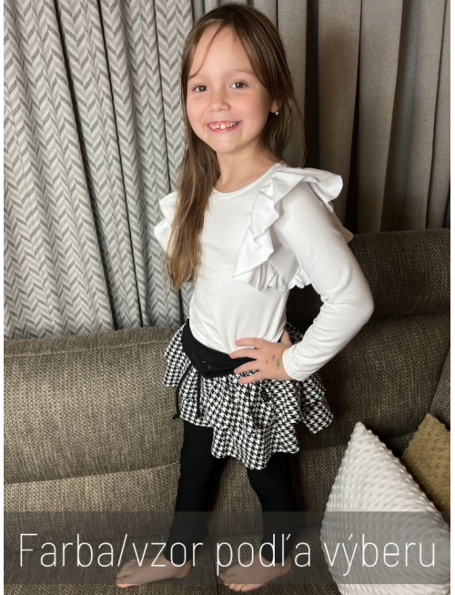 Teplákové legíny so sukňou - fabra + vzor