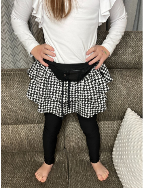 Teplákové legíny so sukňou - fabra + vzor