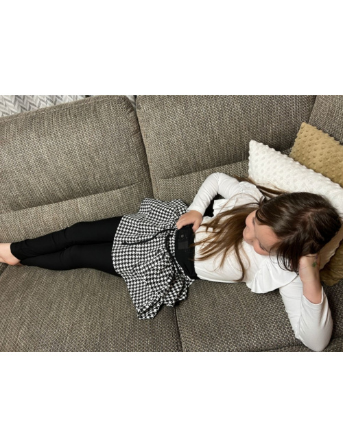 Teplákové legíny so sukňou - fabra + vzor