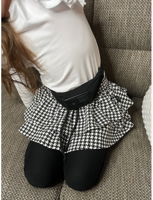 Teplákové legíny so sukňou - fabra + vzor