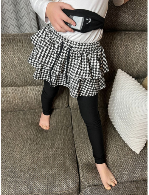 Teplákové legíny so sukňou - fabra + vzor