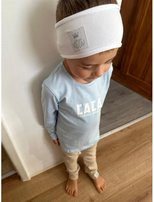 Úplet ŠUĽKY čelenka - jednofarebná - biela