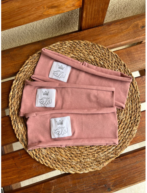 Úplet ŠUĽKY čelenka - jednofarebná - tmavá staroružová