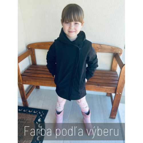 Rastúca softshell bunda so šikmozipsom ALEX - jednofarebná - jar/JESEŇ