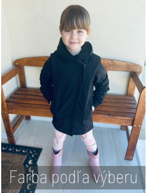 Rastúca softshell bunda so šikmozipsom ALEX - jednofarebná - jar/JESEŇ