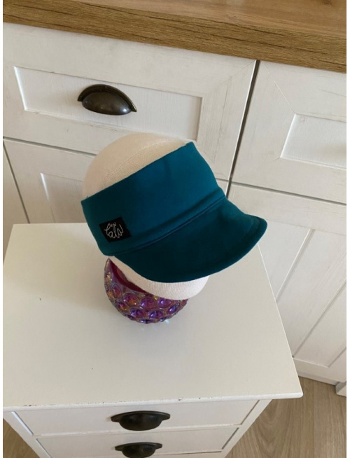 Tepláková šiltočelenka - dvojvrstvová - jednofarebná