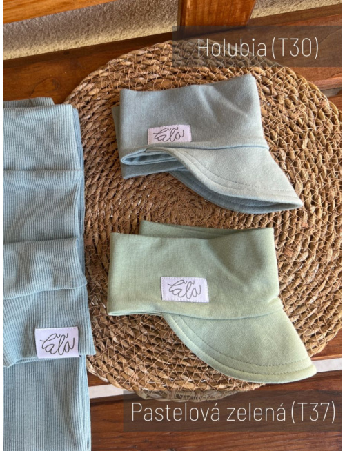 Tepláková šiltočelenka - dvojvrstvová - jednofarebná