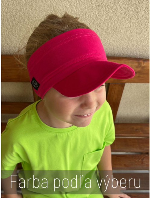 Tepláková šiltočelenka - jednovrstvová - jednofarebná