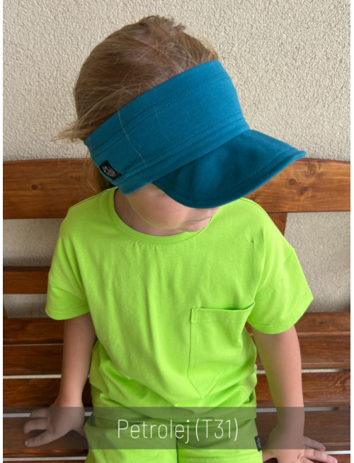 Tepláková šiltočelenka - jednovrstvová - jednofarebná