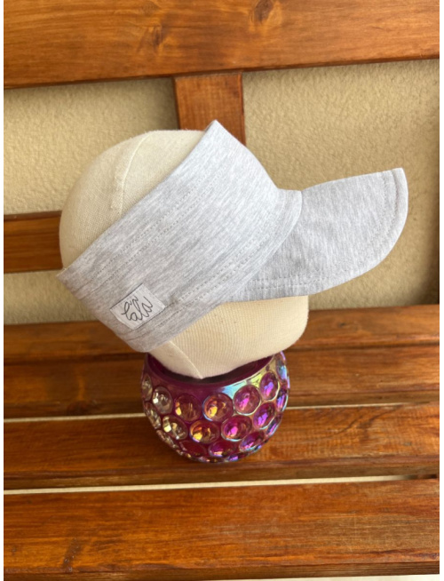 Úpletová šiltočelenka - jednovrstvová - svetlosivý melír