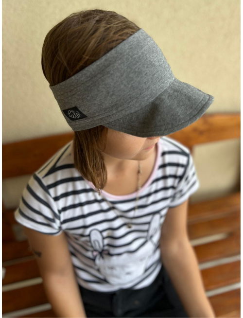 Úpletová šiltočelenka - jednovrstvová - stredne sivý melír - LEN DO VYPREDANIA ZÁSOB