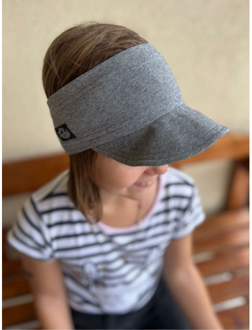 Úpletová šiltočelenka - jednovrstvová - stredne sivý melír - LEN DO VYPREDANIA ZÁSOB