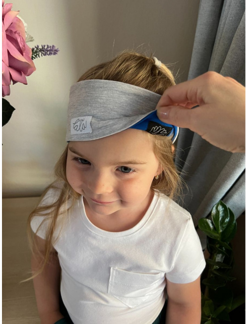 Tepláková rovná čelenka obojstranná jednofarebná