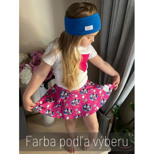 Úpletová rovná čelenka - jednovrstvová - jednofarebná