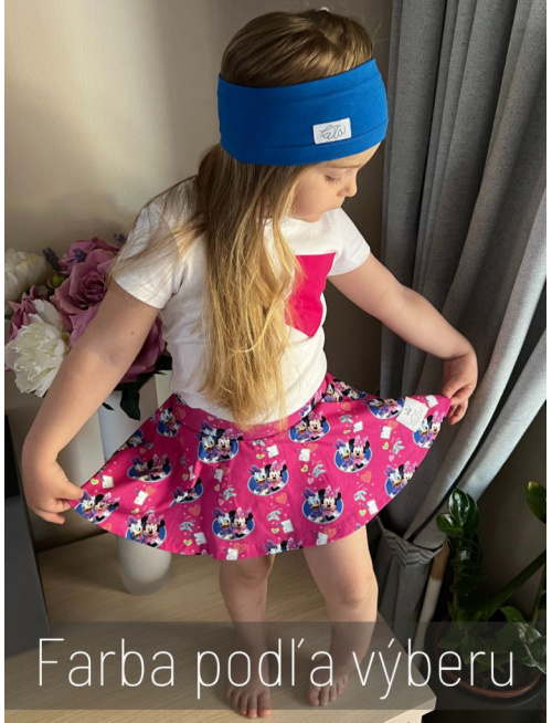 Úpletová rovná čelenka - jednovrstvová - jednofarebná