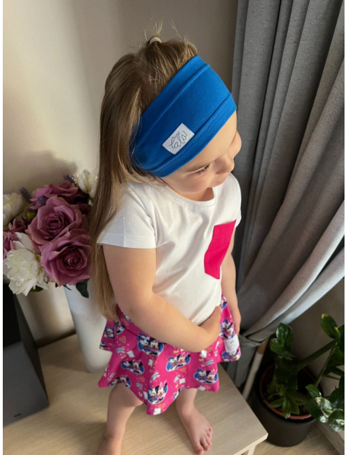 Úpletová rovná čelenka - jednovrstvová - jednofarebná