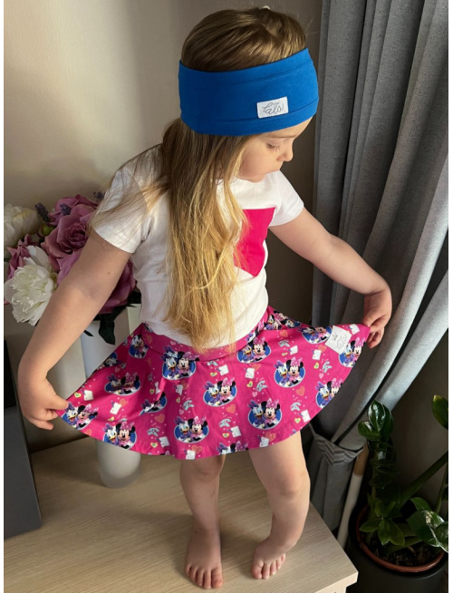 Úpletová rovná čelenka - jednovrstvová - kráľovská modrá