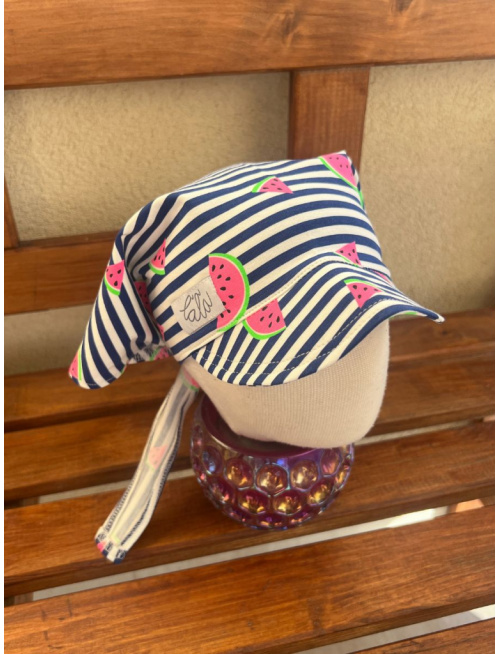 Vzorovaná úpletová šatka SUMMER so šiltom - na viazanie