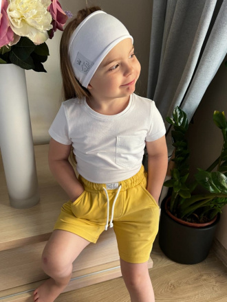 Úplet ŠUĽKY čelenka - jednofarebná - biela
