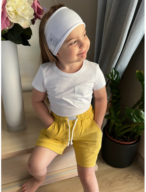 Úplet ŠUĽKY čelenka - jednofarebná - biela