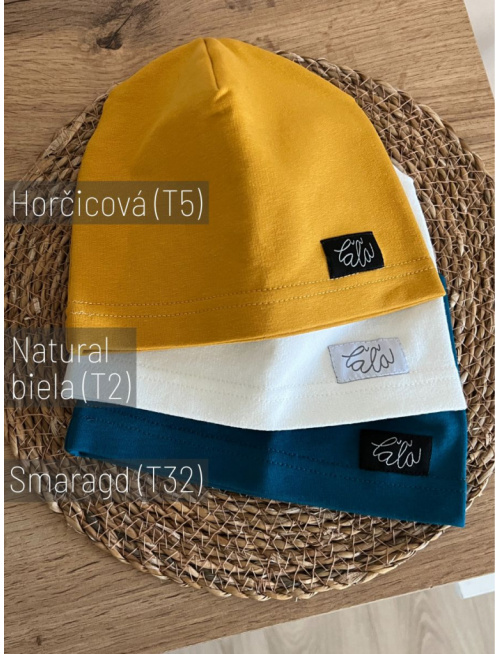 Tepláková šmolko čiapka - jednofarebná - jednovrstvová