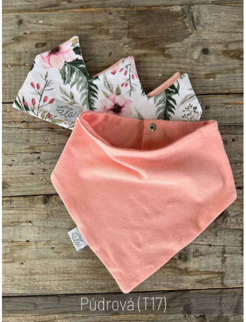 Teplákový trojuholníkový nákrčník - jednofarebný