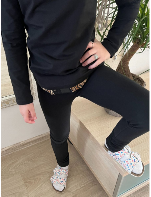 Úpletový nátelník - girl - jednofarebný - čierna