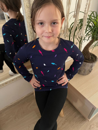 Úpletový nátelník - girl - vzorovaný